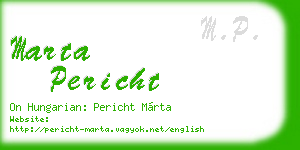 marta pericht business card